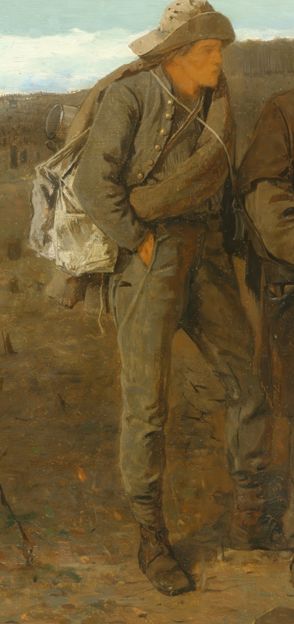 Young Confederate prisoner detail from Prisoners from the Front by Winslow Homer